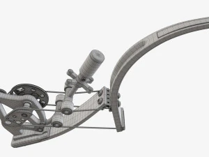 Lever action compound bow drawn 3D Model