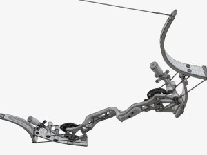 Lever action compound bow drawn 3D Model