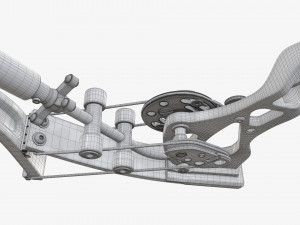 Lever action compound bow drawn Modelo 3D