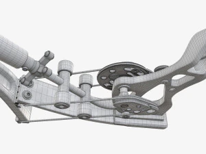 Lever action compound bow drawn 3D Model