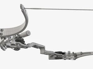 Lever action compound bow drawn 3D Model