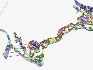 Lever action compound bow drawn Modelo 3D