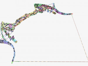 Lever action compound bow drawn Modelo 3D