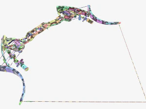 Lever action compound bow drawn 3D Model