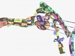 Lever action compound bow drawn Modelo 3D