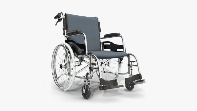 Light manual wheelchair 01 Modelo 3D .c4d .max .obj .3ds .fbx .stl .blend 