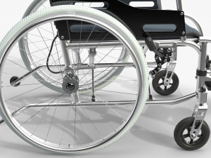 Light manual wheelchair 01 Modelo 3D