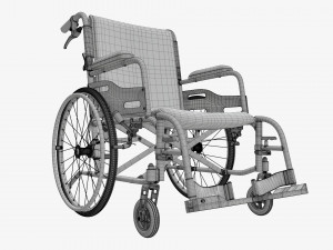 Light manual wheelchair 01 Modelo 3D