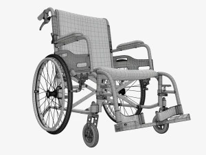 Light manual wheelchair 01 3D Model