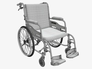 Light manual wheelchair 01 3D Model