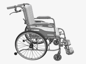 Light manual wheelchair 01 3D Model