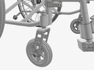 Light manual wheelchair 01 3D Model