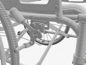 Light manual wheelchair 01 Modelo 3D