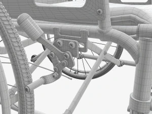 Light manual wheelchair 01 3D Model