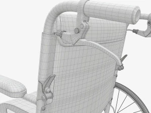 Light manual wheelchair 01 3D Model