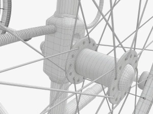 Light manual wheelchair 01 3D Model