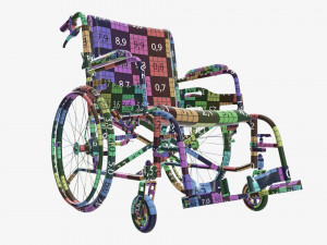 Light manual wheelchair 01 Modelo 3D
