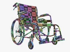 Light manual wheelchair 01 3D Model