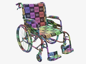 Light manual wheelchair 01 3D Model
