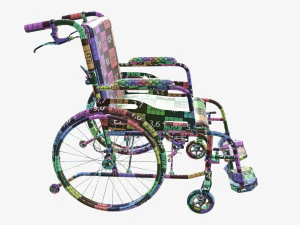 Light manual wheelchair 01 3D Model