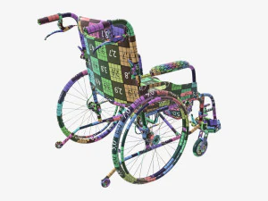 Light manual wheelchair 01 3D Model