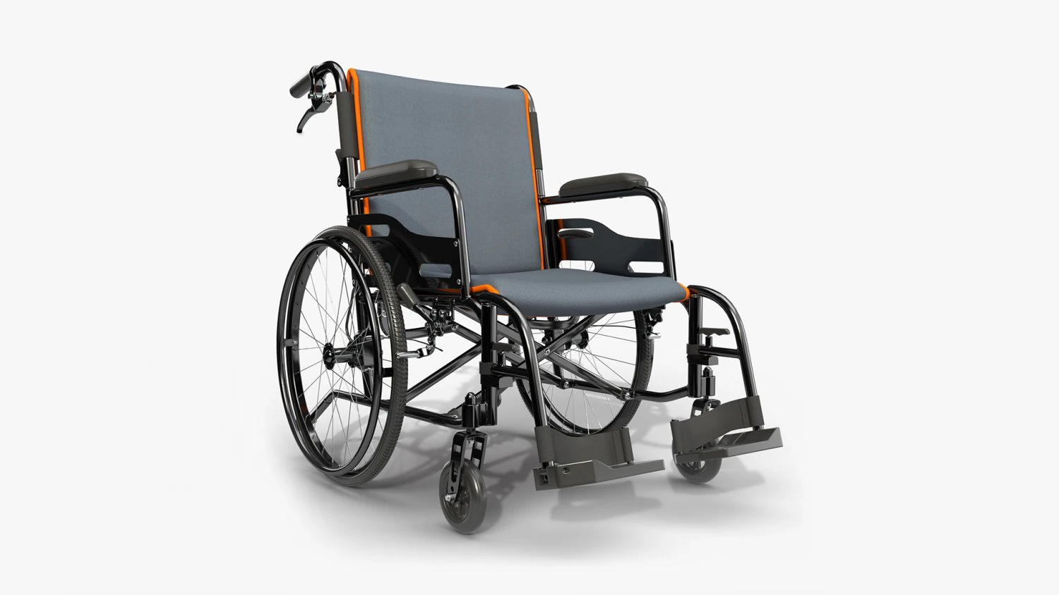 Light manual wheelchair 02 3D Model .c4d .max .obj .3ds .fbx .stl .blend