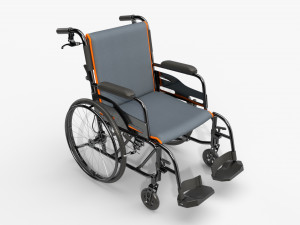 Light manual wheelchair 02 Modelo 3D
