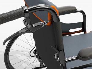 Light manual wheelchair 02 Modelo 3D