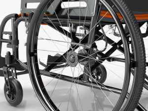 Light manual wheelchair 02 Modelo 3D