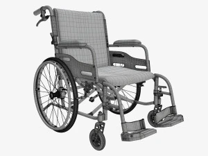 Light manual wheelchair 02 3D Model