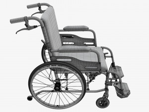 Light manual wheelchair 02 Modelo 3D