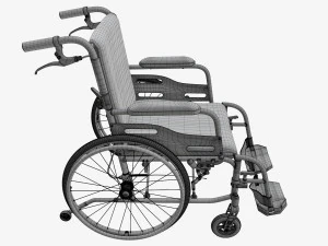 Light manual wheelchair 02 3D Model