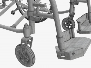 Light manual wheelchair 02 Modelo 3D