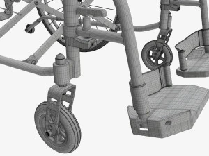 Light manual wheelchair 02 3D Model