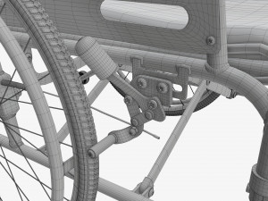Light manual wheelchair 02 Modelo 3D