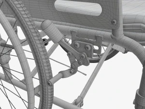 Light manual wheelchair 02 3D Model