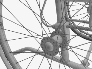 Light manual wheelchair 02 3D Model