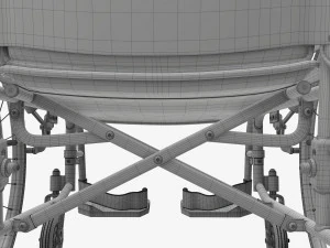 Light manual wheelchair 02 3D Model