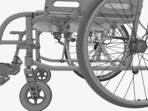 Light manual wheelchair 02 3D Model