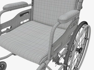 Light manual wheelchair 02 3D Model