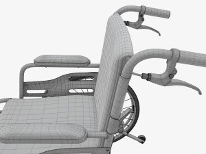 Light manual wheelchair 02 3D Model