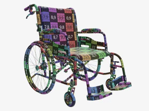 Light manual wheelchair 02 3D Model