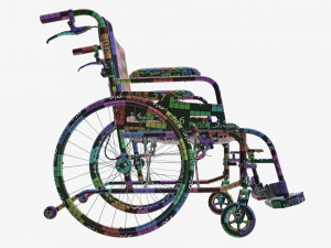 Light manual wheelchair 02 Modelo 3D
