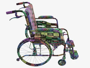 Light manual wheelchair 02 3D Model