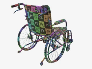 Light manual wheelchair 02 3D Model