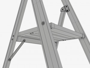 Lightweight foldable stepladder Modelo 3D