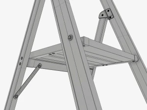 Escalera de mano plegable y ligera Modelo 3D