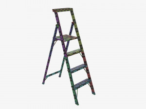Lightweight foldable stepladder Modelo 3D