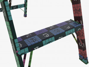 Lightweight foldable stepladder Modelo 3D
