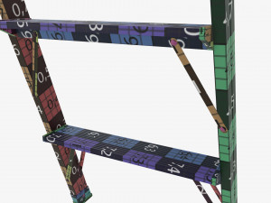 Lightweight foldable stepladder Modelo 3D